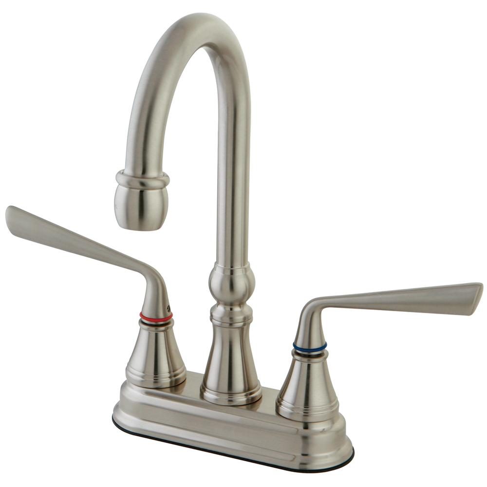 Kingston Brass Silver Sage Two Handle 4" Centerset Bar Faucet-Bar Faucets-Free Shipping-Directsinks.