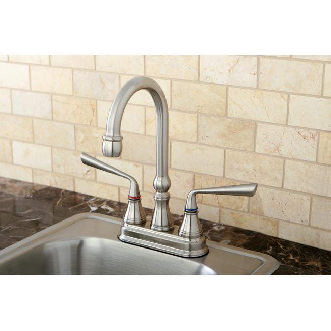 Kingston Brass Silver Sage Two Handle 4" Centerset Bar Faucet-Bar Faucets-Free Shipping-Directsinks.