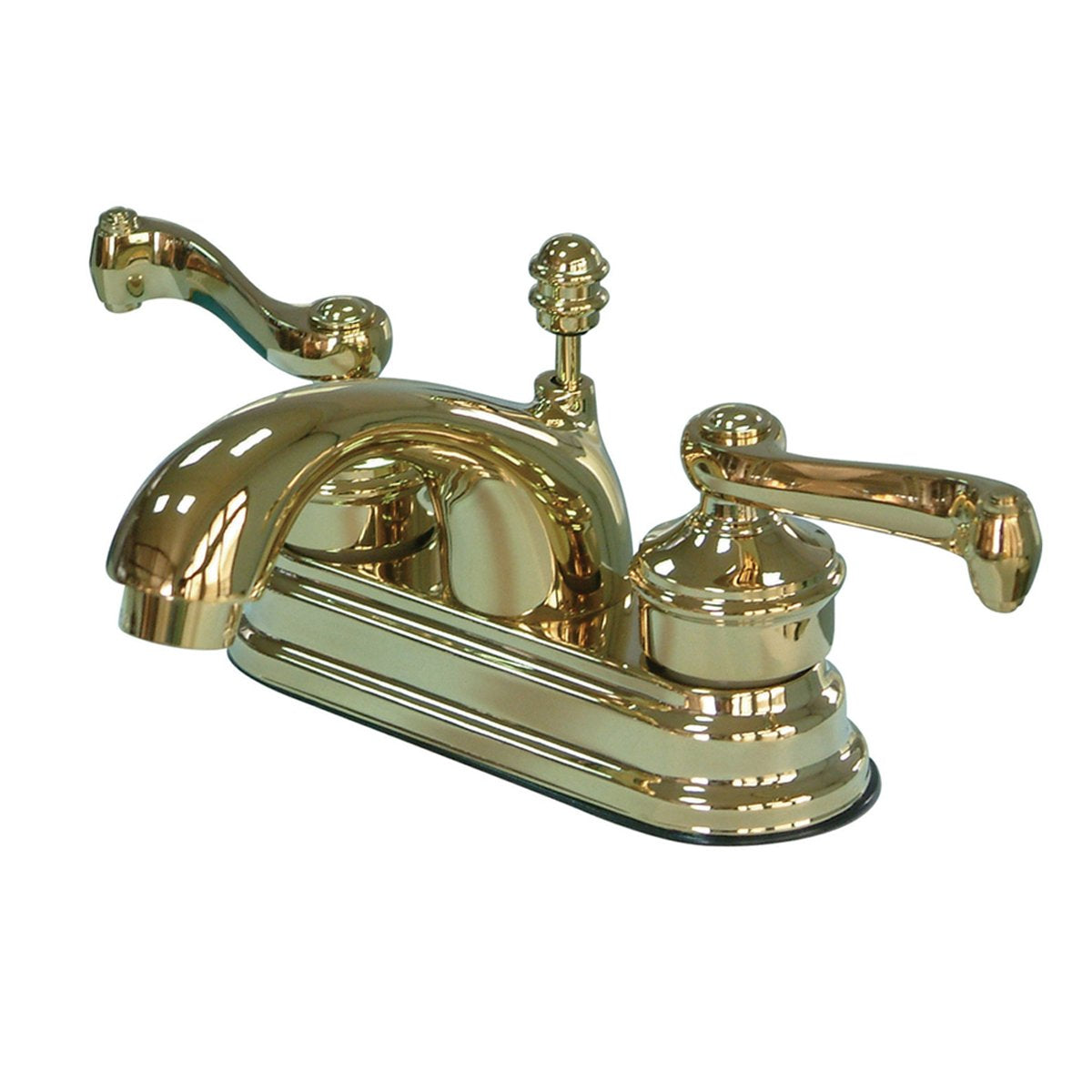 Kingston Brass Royale Contemporary 4" Centerset Two Handle Lavatory Faucet with Brass Pop-up-Bathroom Faucets-Free Shipping-Directsinks.