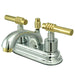 Kingston Brass Royale Two Handle 4" Centerset Solid Brass Lavatory Faucet with Brass Pop-up-Bathroom Faucets-Free Shipping-Directsinks.