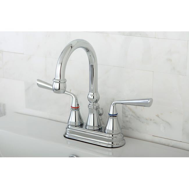 Kingston Brass KS2611ZL Silver Sage 4-inch ADA Lavatory Faucet in Polished Chrome-Bathroom Faucets-Free Shipping-Directsinks.