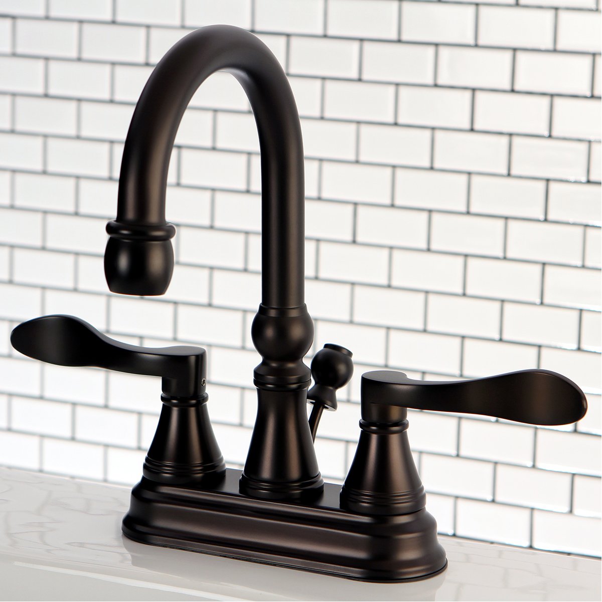 Kingston Brass NuFrench 4-Inch Centerset Bathroom Faucet