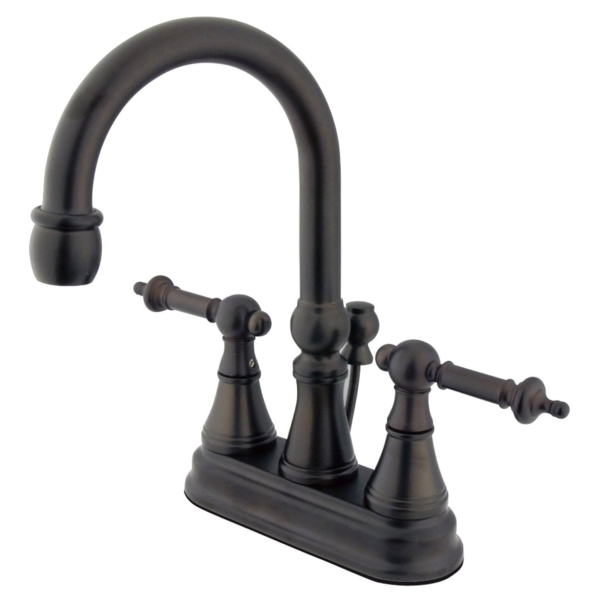 Kingston Brass Tuscany Handle 4" Centerset Lavatory Faucet with Brass Pop-up-Bathroom Faucets-Free Shipping-Directsinks.