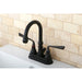 Kingston Brass Silver Sage Two Handle 4" Centerset Lavatory Faucet with Brass Pop-up in Oil Rubbed Bronze-Bathroom Faucets-Free Shipping-Directsinks.