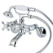 Kingston Brass Victorian Tub Wall Mount Clawfoot Tub Filler with Hand Shower-Tub Faucets-Free Shipping-Directsinks.
