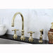 Kingston Brass Governor Classic 8" Deck Mount Kitchen Faucet with Brass Sprayer-Kitchen Faucets-Free Shipping-Directsinks.