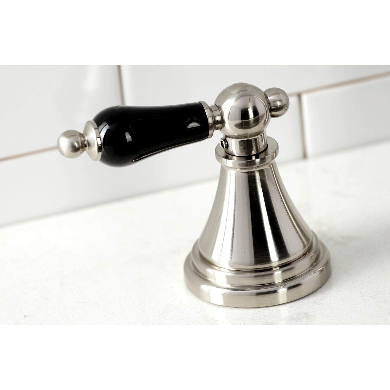 Kingston Brass KS279XPKLBS-P Duchess Widespread Kitchen Faucet with Brass Sprayer