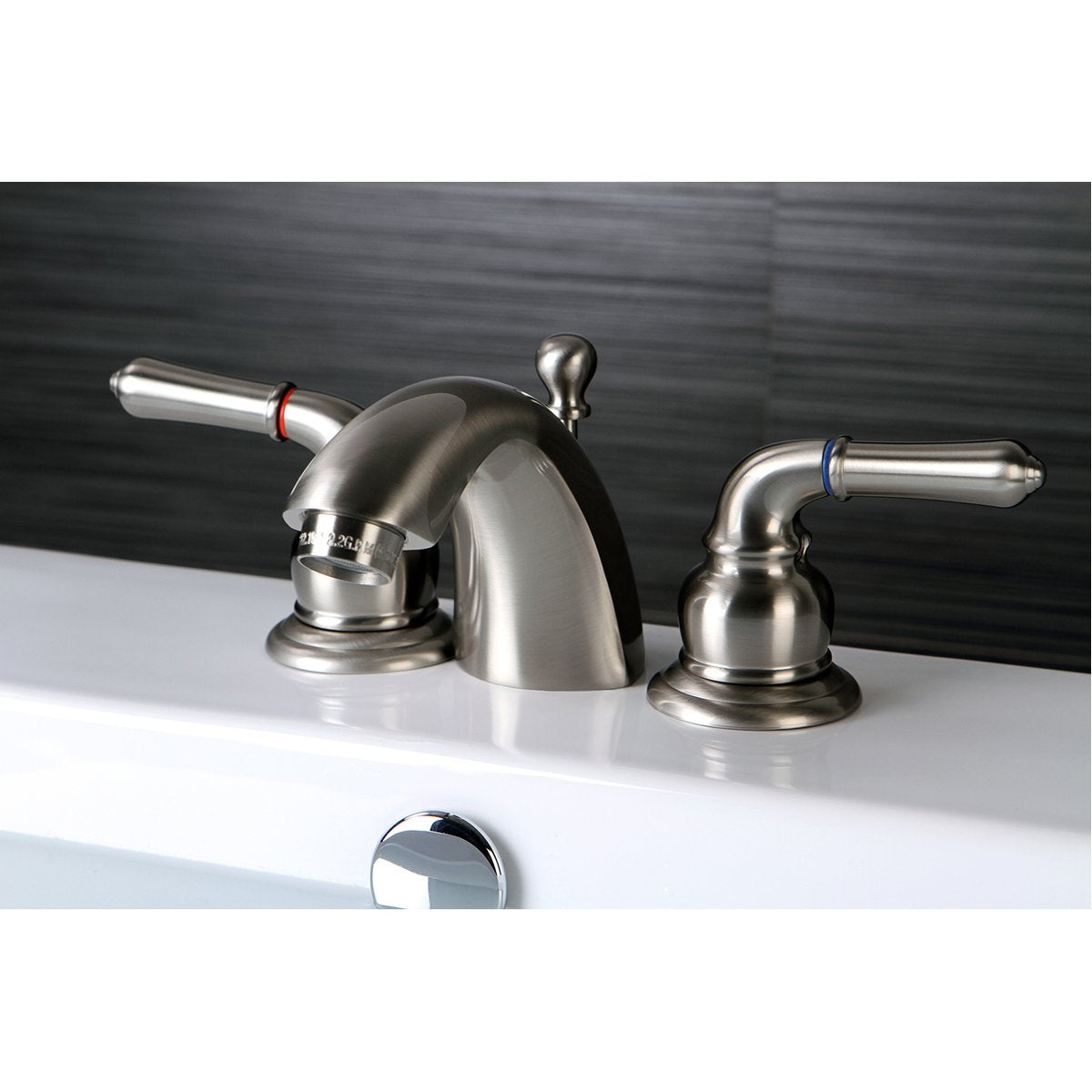 Kingston Brass Lever-Handle Mini-Widespread Bathroom Faucet-DirectSinks
