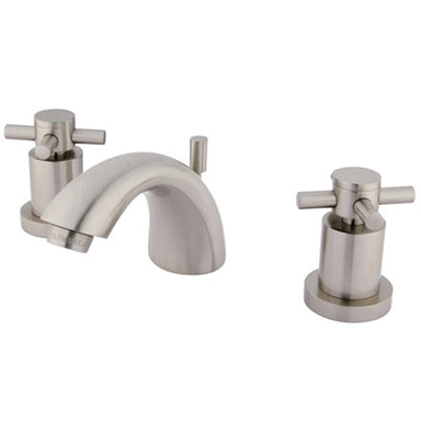 Kingston Brass Concord Two Handle 4" to 8" Mini Widespread Lavatory Faucet with Brass Pop-up-Bathroom Faucets-Free Shipping-Directsinks.