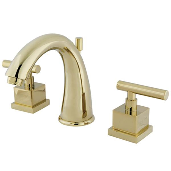 Kingston Brass Claremont Two Handle 8" to 16" Widespread Lavatory Faucet with Brass Pop-up-Bathroom Faucets-Free Shipping-Directsinks.