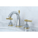 Kingston Brass Milano 8" to 16" Widespread Two Handle Lavatory Faucet with Brass Pop-up-Bathroom Faucets-Free Shipping-Directsinks.