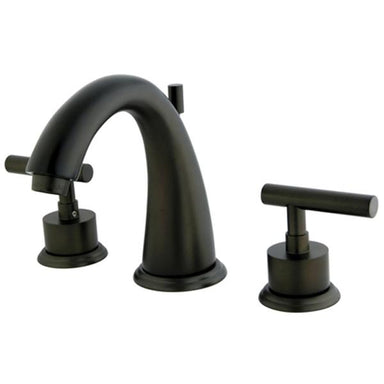 Kingston Brass Manhattan Two Handle 8" to 16" Widespread Lavatory Faucet with Brass Pop-up-Bathroom Faucets-Free Shipping-Directsinks.