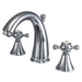 Kingston Brass English Country 8" to 16" Widespread Two Handle Lavatory Faucet with Brass Pop-up-Bathroom Faucets-Free Shipping-Directsinks.