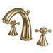 Kingston Brass English Country 8" to 16" Widespread Two Handle Lavatory Faucet with Brass Pop-up-Bathroom Faucets-Free Shipping-Directsinks.