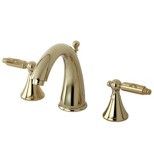 Kingston Brass Elinvar 8" to 16" Widespread Lavatory Faucet with Brass Pop-up and Two Handle-Bathroom Faucets-Free Shipping-Directsinks.