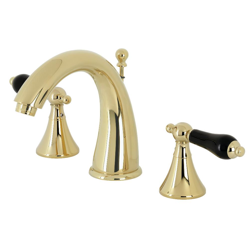 Kingston Brass KS297XPKL-P Duchess Widespread Bathroom Faucet with Brass Pop-Up