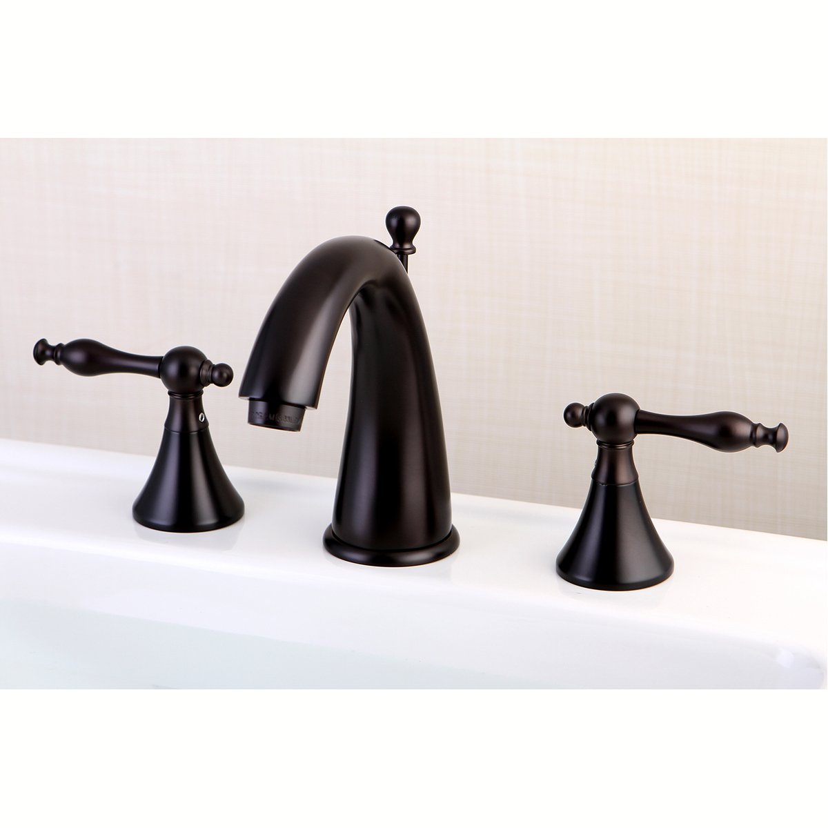 Kingston Brass Naples 3-Hole 8-Inch Widespread Bathroom Faucet