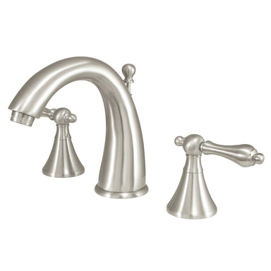 Kingston Brass Naples Three Hole Two Handle 8" to 16" Widespread Lavatory Faucet with Brass Pop-up-Bathroom Faucets-Free Shipping-Directsinks.
