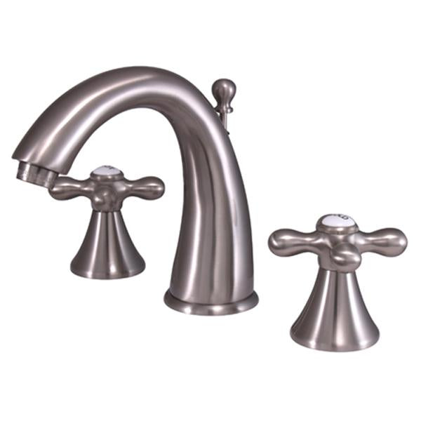 Kingston Brass Naples 8" to 16" Widespread Two Handle Lavatory Faucet with Brass Pop-up-Bathroom Faucets-Free Shipping-Directsinks.