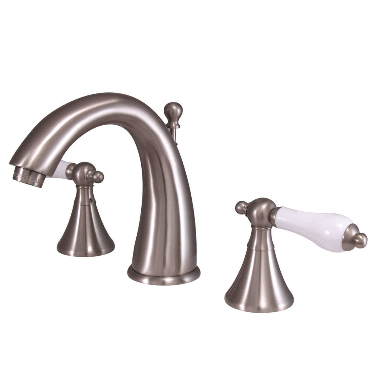 Kingston Brass Naples Two Handle Three Hole 8" to 16" Widespread Lavatory Faucet with Brass Pop-up-Bathroom Faucets-Free Shipping-Directsinks.