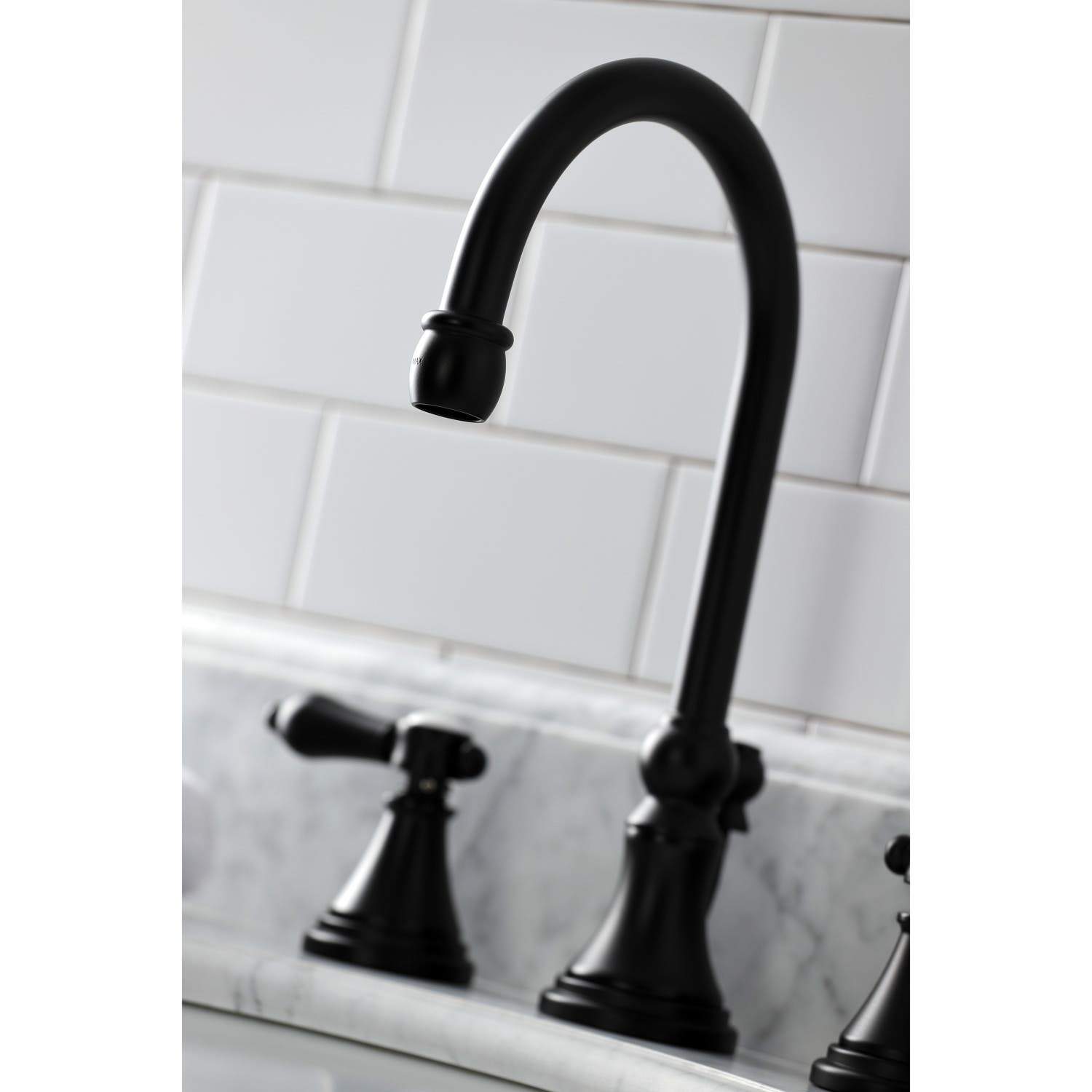 Kingston Brass KS298XBAL-P Heirloom Widespread Bathroom Faucet with Brass Pop-Up