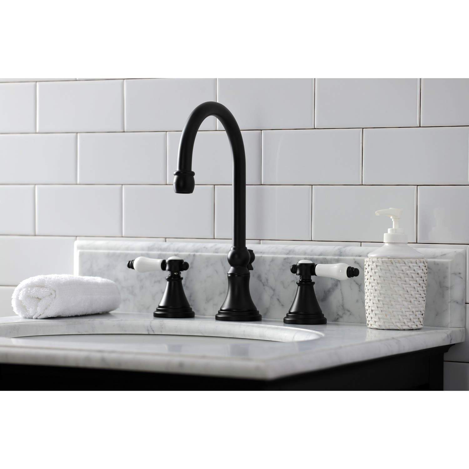 Kingston Brass KS298XBPL-P Bel Air Widespread Bathroom Faucet with Brass Pop-Up