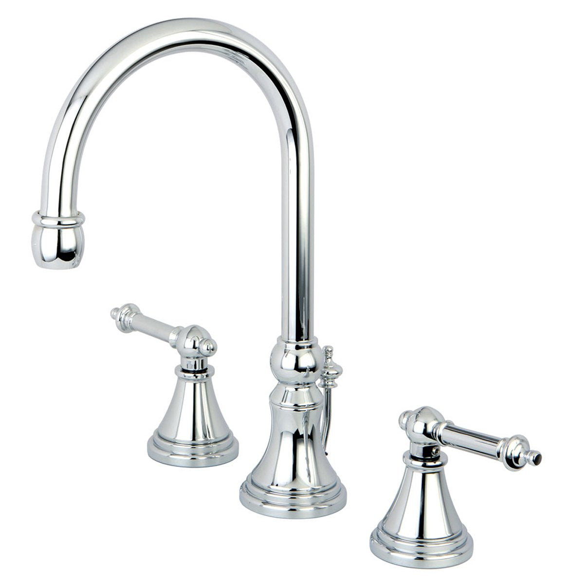 Kingston Brass Tuscany Handle 8" to 16" Widespread Lavatory Faucet with Brass Pop-up-Bathroom Faucets-Free Shipping-Directsinks.