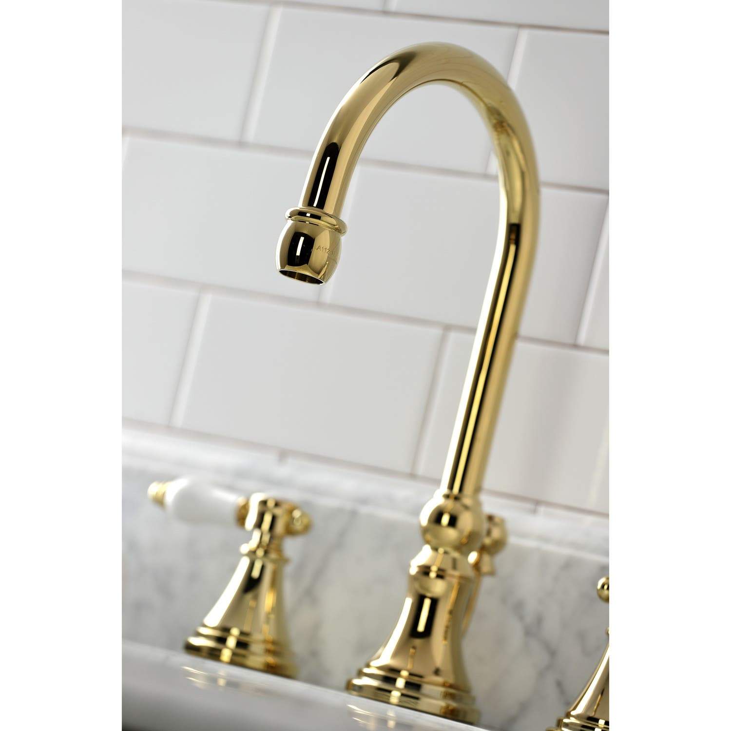 Kingston Brass KS298XBPL-P Bel Air Widespread Bathroom Faucet with Brass Pop-Up