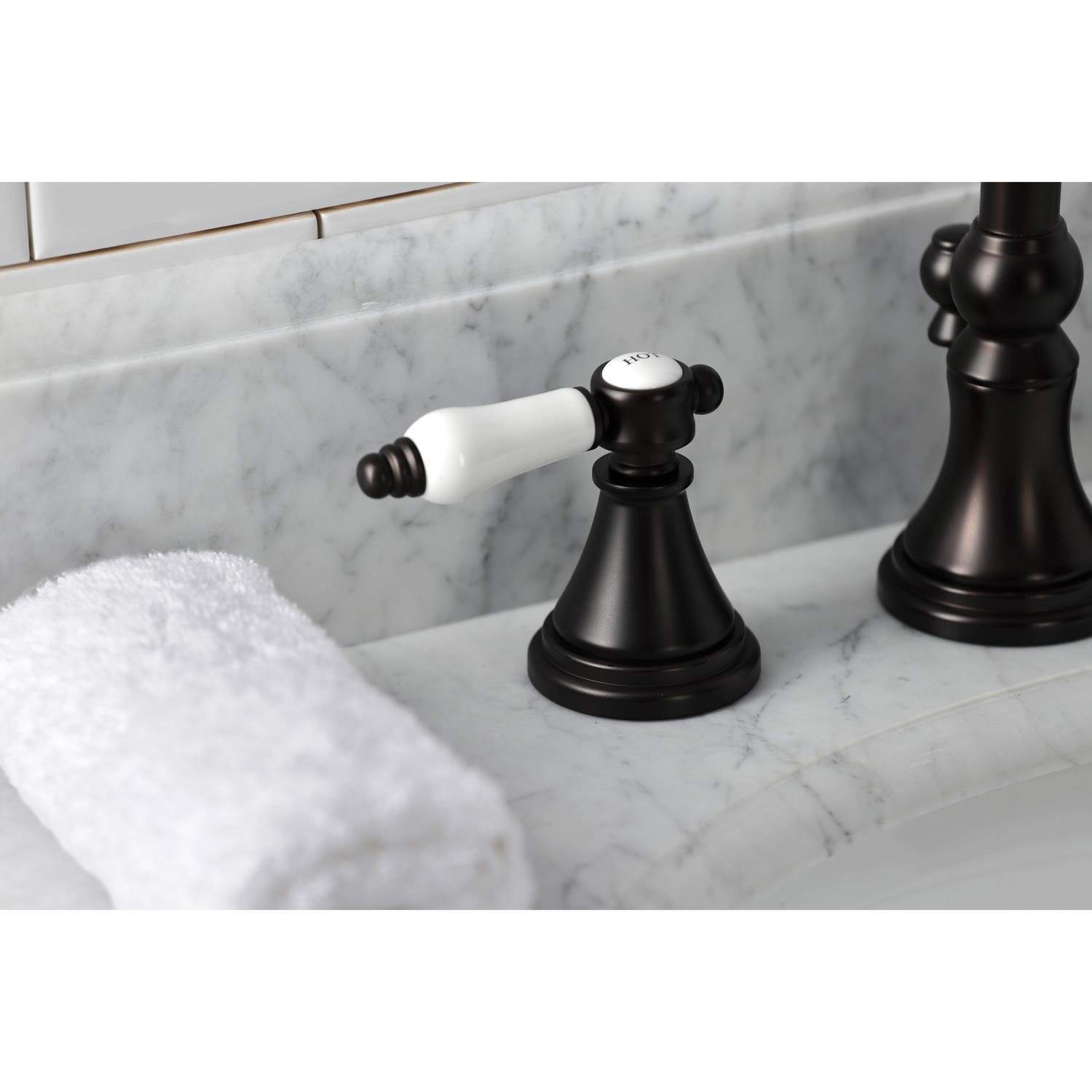 Kingston Brass KS298XBPL-P Bel Air Widespread Bathroom Faucet with Brass Pop-Up