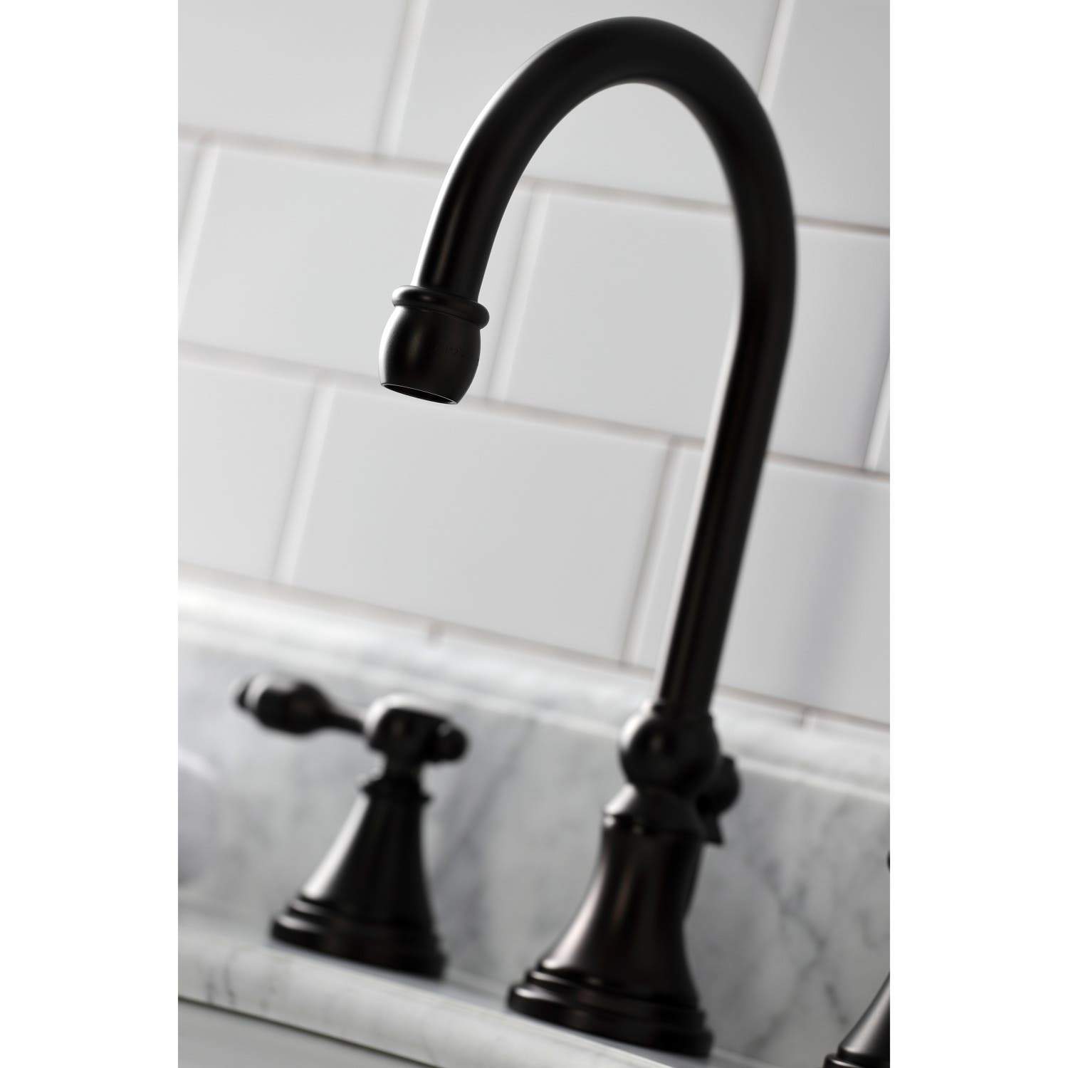 Kingston Brass KS298XTAL-P Tudor Widespread Bathroom Faucet with Brass Pop-Up