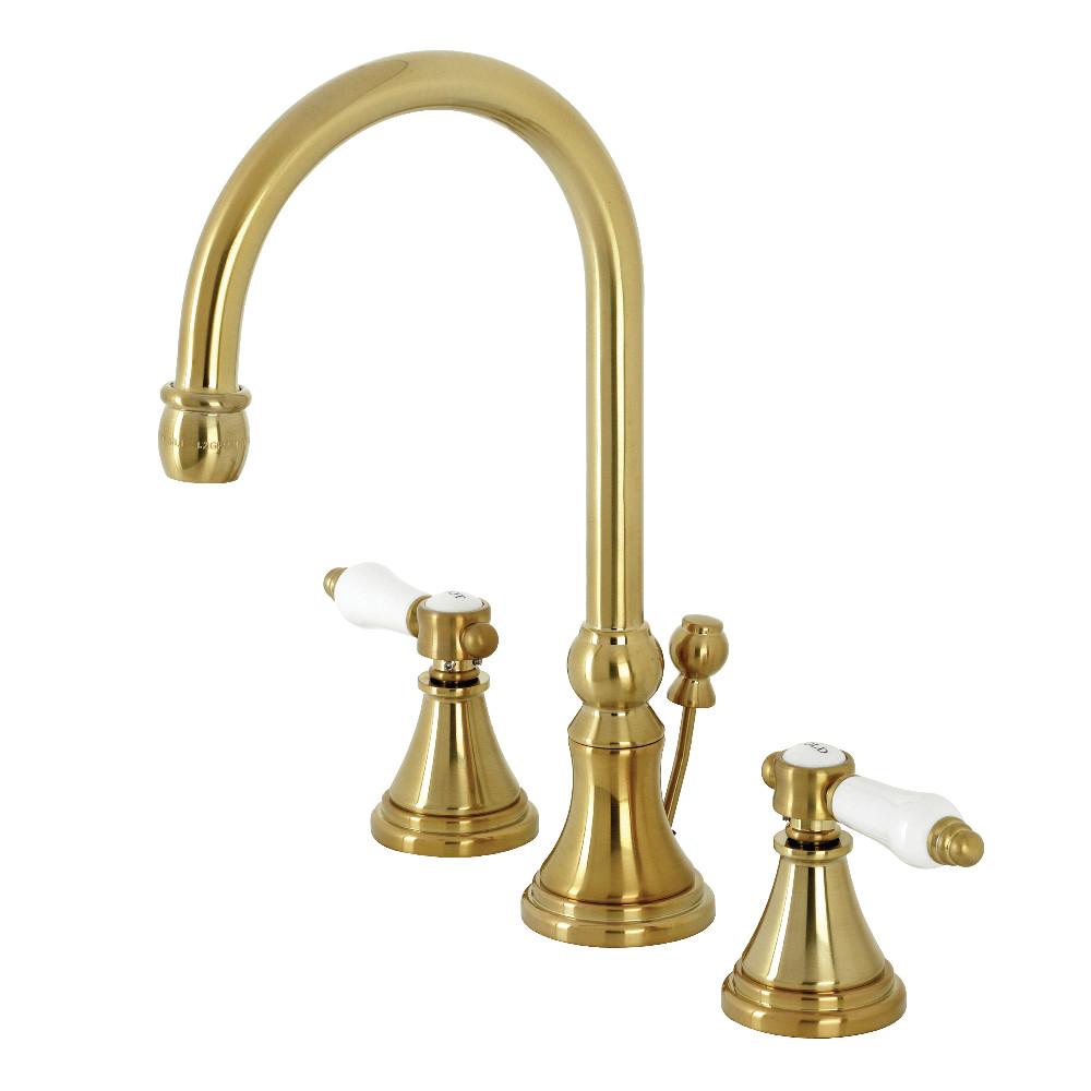 Kingston Brass KS298XBPL-P Bel Air Widespread Bathroom Faucet with Brass Pop-Up