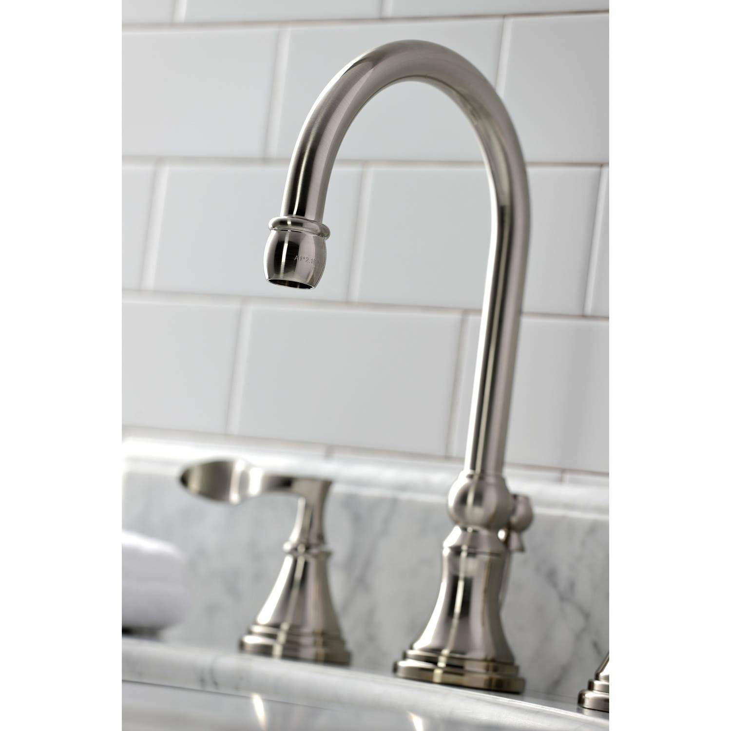 Kingston Brass KS298XCFL-P Century Widespread Bathroom Faucet with Brass Pop-Up