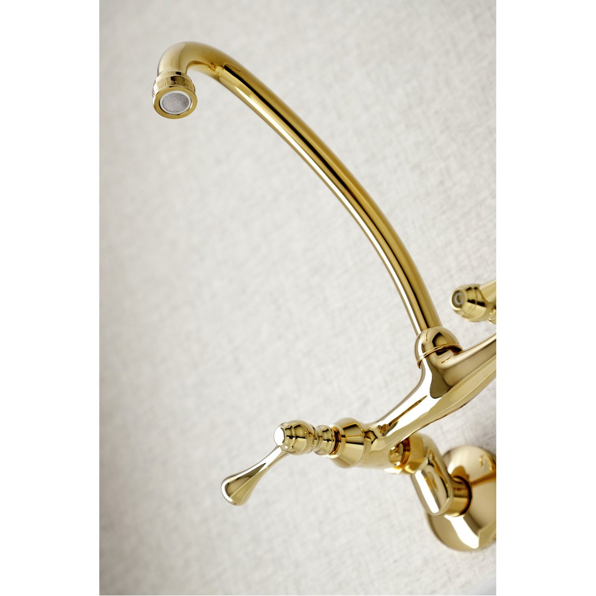 Kingston Brass Kingston Wall Mount 6-Inch Adjustable Center Kitchen Faucet