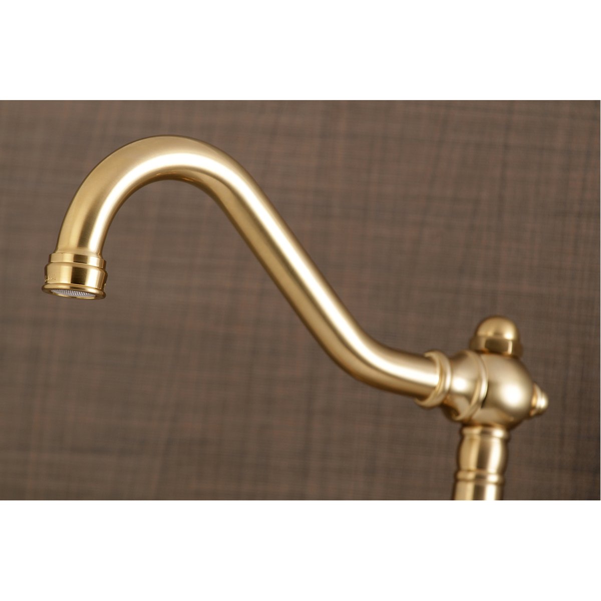 Kingston Brass Vintage Wall Mount 6-Inch Adjustable Center Kitchen Faucet