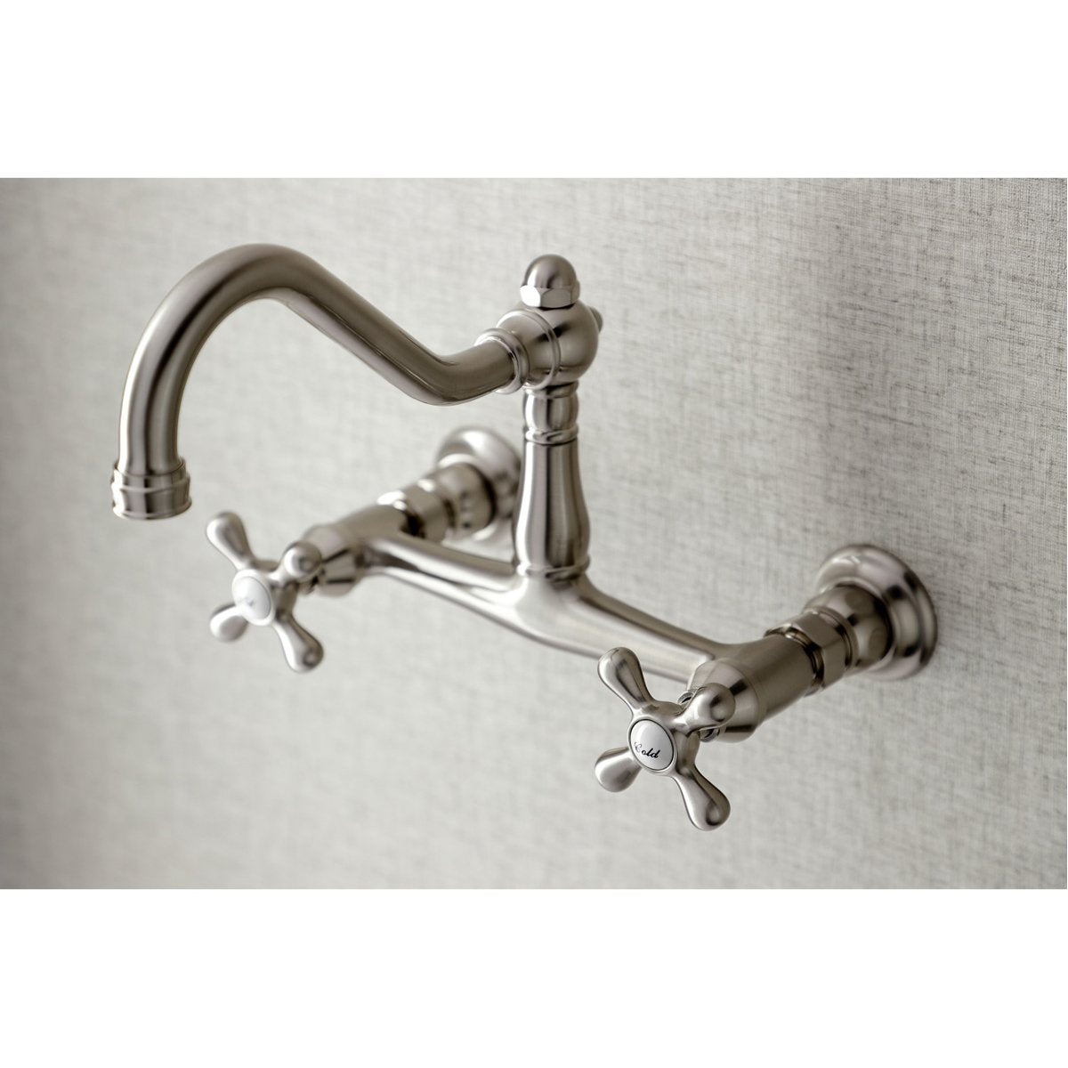 Kingston Brass Vintage 8" Center Wall Mount Bathroom Faucet