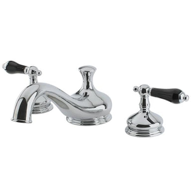 Kingston Brass Heritage Onyx Roman Tub Filler with Black Porcelain Lever Handle-Tub Faucets-Free Shipping-Directsinks.