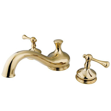 Kingston Brass Vintage Two Handle Roman Tub Filler in Polished Brass-Tub Faucets-Free Shipping-Directsinks.