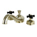 Kingston Brass Heritage Onyx Roman Tub Filler with Black Porcelain Cross Handle-Tub Faucets-Free Shipping-Directsinks.