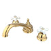 Kingston Brass Vintage Solid Brass Two Handle Three Hole Roman Tub Filler-Tub Faucets-Free Shipping-Directsinks.