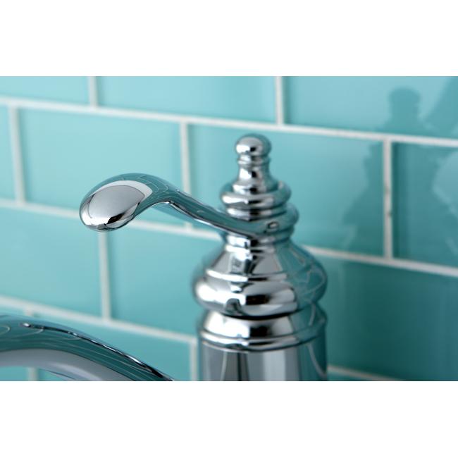 Kingston Brass Templeton Single Handle 4" Centerset Lavatory Faucet with Push-Up and Optional Deck Plate-Bathroom Faucets-Free Shipping-Directsinks.