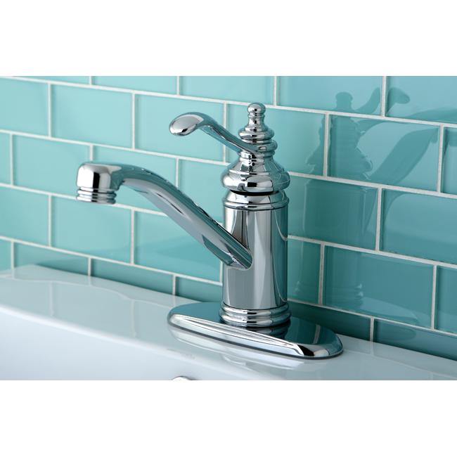 Kingston Brass Templeton Single Handle 4" Centerset Lavatory Faucet with Push-Up and Optional Deck Plate-Bathroom Faucets-Free Shipping-Directsinks.