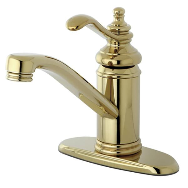 Kingston Brass Templeton Single Handle 4" Centerset Lavatory Faucet with Push-Up and Optional Deck Plate-Bathroom Faucets-Free Shipping-Directsinks.