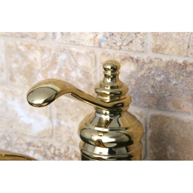 Kingston Brass Templeton Single Handle 4" Centerset Lavatory Faucet with Push-Up and Optional Deck Plate-Bathroom Faucets-Free Shipping-Directsinks.