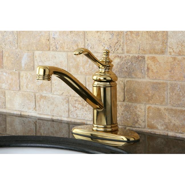 Kingston Brass Templeton Single Handle 4" Centerset Lavatory Faucet with Push-Up and Optional Deck Plate-Bathroom Faucets-Free Shipping-Directsinks.