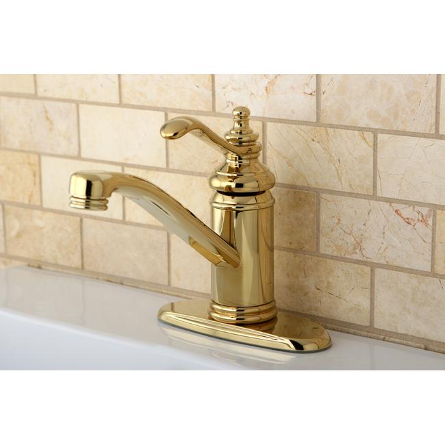 Kingston Brass Templeton Single Handle 4" Centerset Lavatory Faucet with Push-Up and Optional Deck Plate-Bathroom Faucets-Free Shipping-Directsinks.