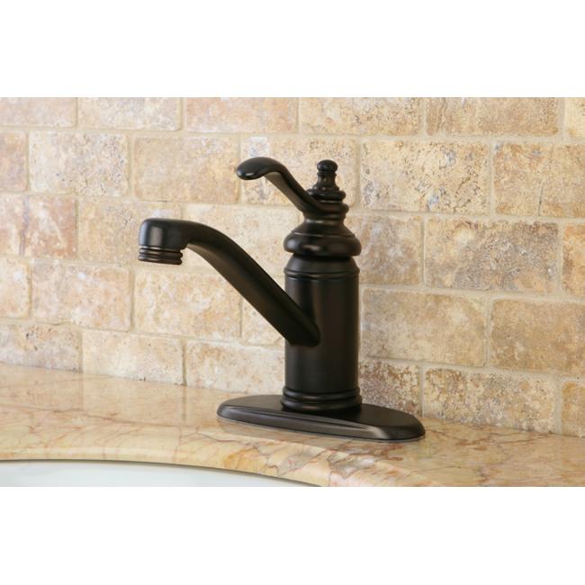 Kingston Brass Templeton Single Handle 4" Centerset Lavatory Faucet with Push-Up and Optional Deck Plate-Bathroom Faucets-Free Shipping-Directsinks.