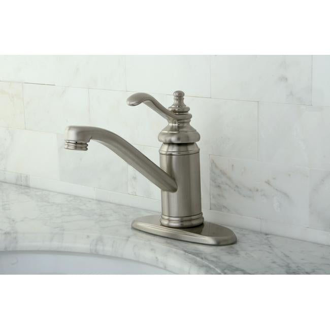 Kingston Brass Templeton Single Handle 4" Centerset Lavatory Faucet with Push-Up and Optional Deck Plate-Bathroom Faucets-Free Shipping-Directsinks.