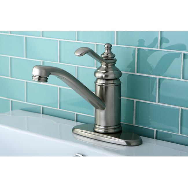 Kingston Brass Templeton Single Handle 4" Centerset Lavatory Faucet with Push-Up and Optional Deck Plate-Bathroom Faucets-Free Shipping-Directsinks.