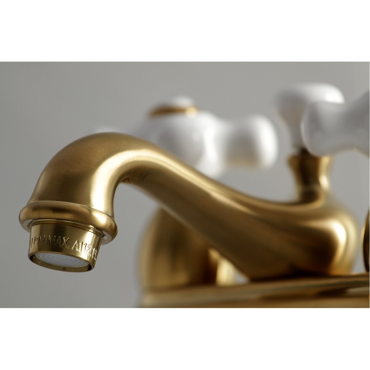 Kingston Brass Restoration Deck Mount 2-Handle 4-Inch Centerset Bathroom Faucet