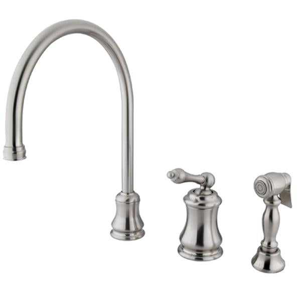 Kingston Brass Single Handle Widespread Kitchen Faucet with Brass Sprayer-Kitchen Faucets-Free Shipping-Directsinks.